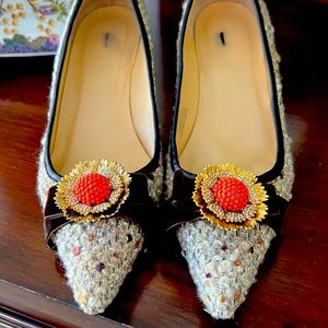 J Crew Tweed Pumps Beautiful ornament 9 1/2
